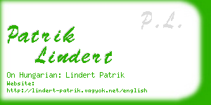 patrik lindert business card